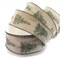 2 1/2" Wired Ribbon Watercolor Winter Snowy Trees Burlap 25 Yards